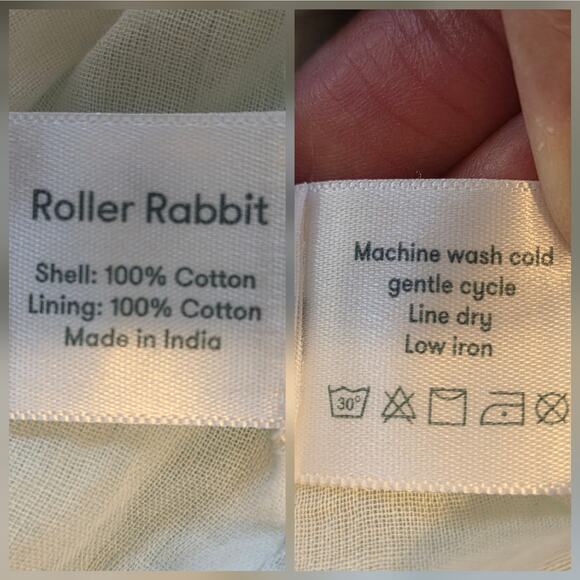 Roller Rabbit Tezza Pippa Dress Full Skirt Beach Inspired Cotton Poplin sz M - Picture 11 of 12